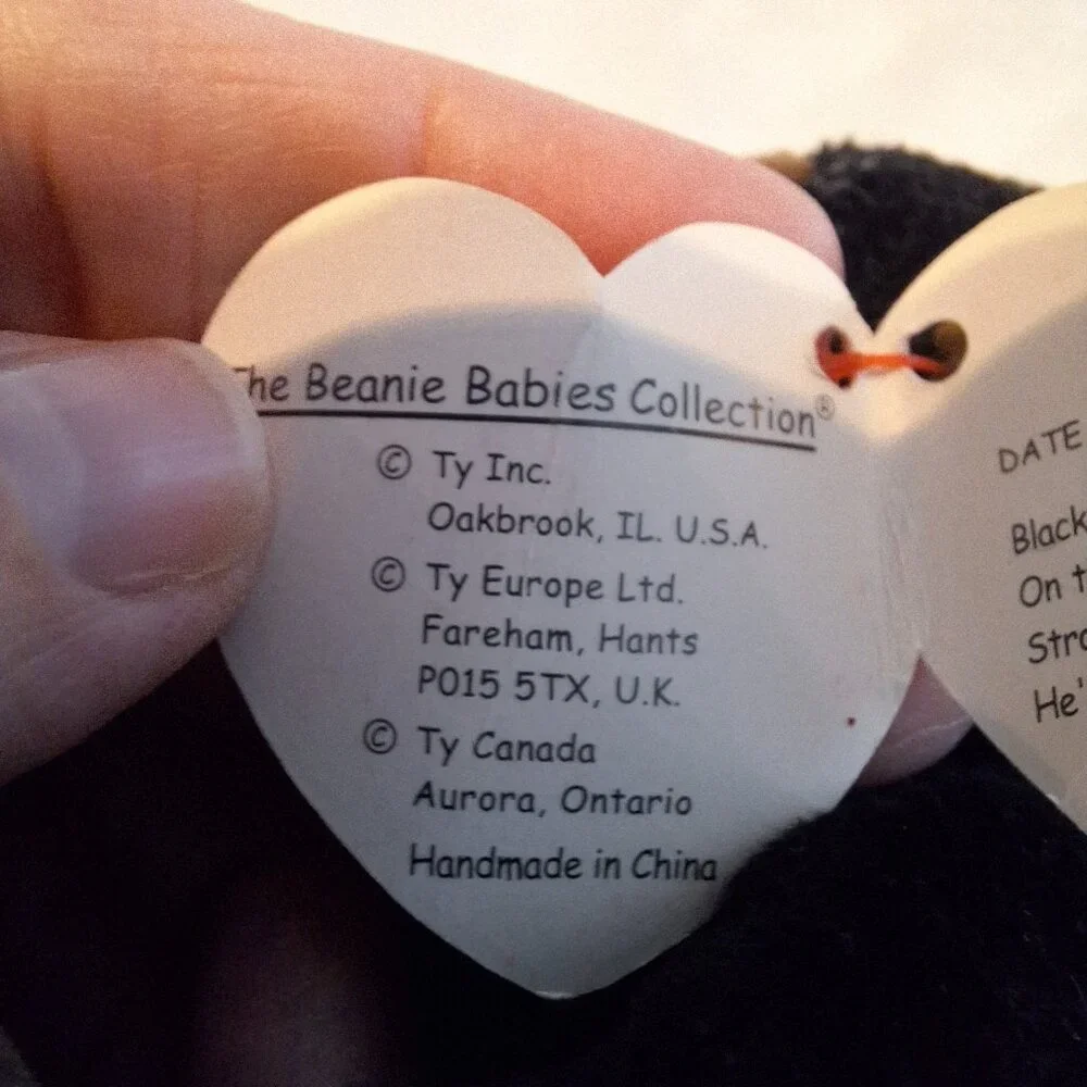 1996 Vintage Ty Beanie Baby Congo the Gorilla Plush Toy With Hang Tag‎ Attached